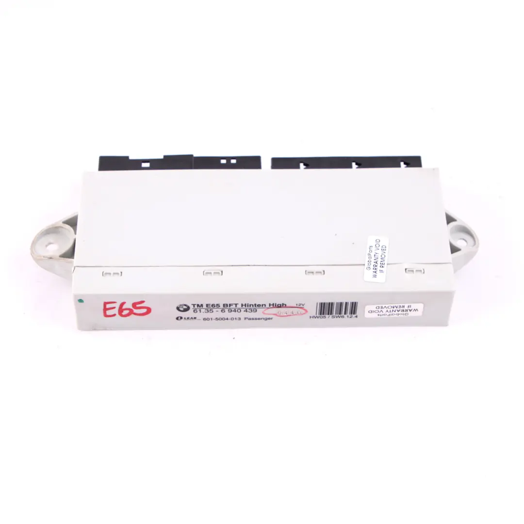 Control Unit Door Rear Passenger Side Hinten High BFT to BMW 7 Series E65 with Part number 6940439 BMW 7 Series E65 Control Unit Door Rear Passenger Side Hinten High BFT - SKU 6940439 - Part number 6940439
