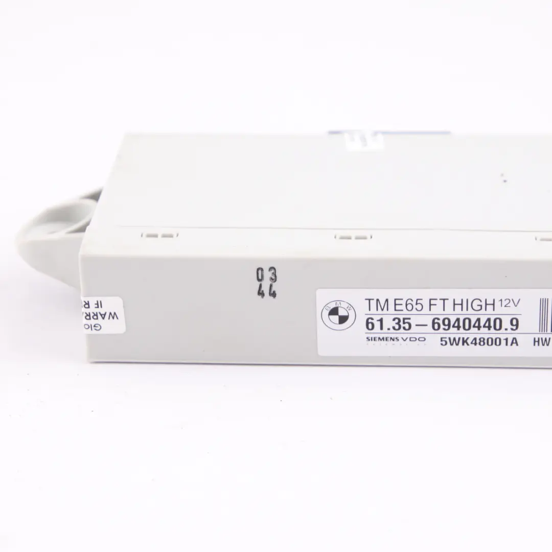 Unidad de control Módulo puerta delantera lado conductor para BMW E65 E66 E67 con número de pieza 6940440 BMW E65 E66 E67 Unidad de control Módulo puerta delantera lado conductor - SKU 6940440 - Número de pieza 6940440