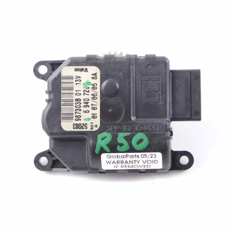 Actuador Distribución Aire Flap Calentador para Mini Cooper One R50 R52 R53 con número de pieza 6940720 Mini Cooper One R50 R52 R53 Actuador Distribución Aire Flap Calentador - SKU 6940720 - Número de pieza 6940720