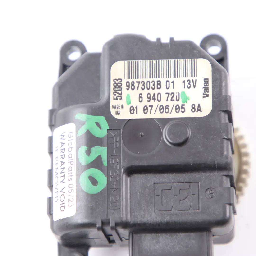 Actionneur Distribution d'Air Chauffage pour Mini Cooper One R50 R52 R53 à propos du numéro de pièce 6940720 Mini Cooper One R50 R52 R53 Actionneur Distribution d'Air Chauffage - SKU 6940720 - Numéro de pièce 6940720