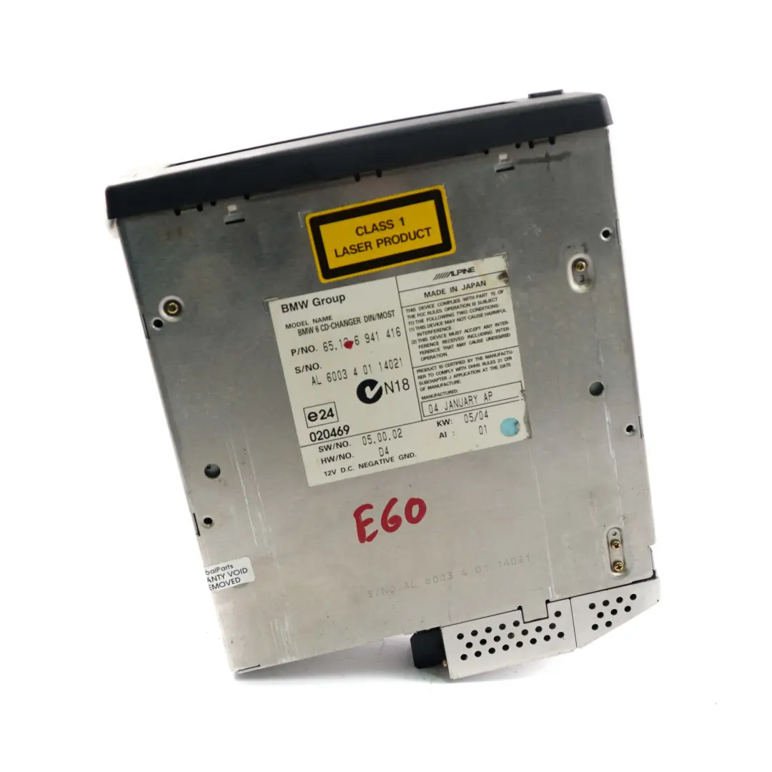BMW E60 E61 E63 E64 Cargador compacto De 6 CD - SKU 6941416 - Número de pieza 6941416
