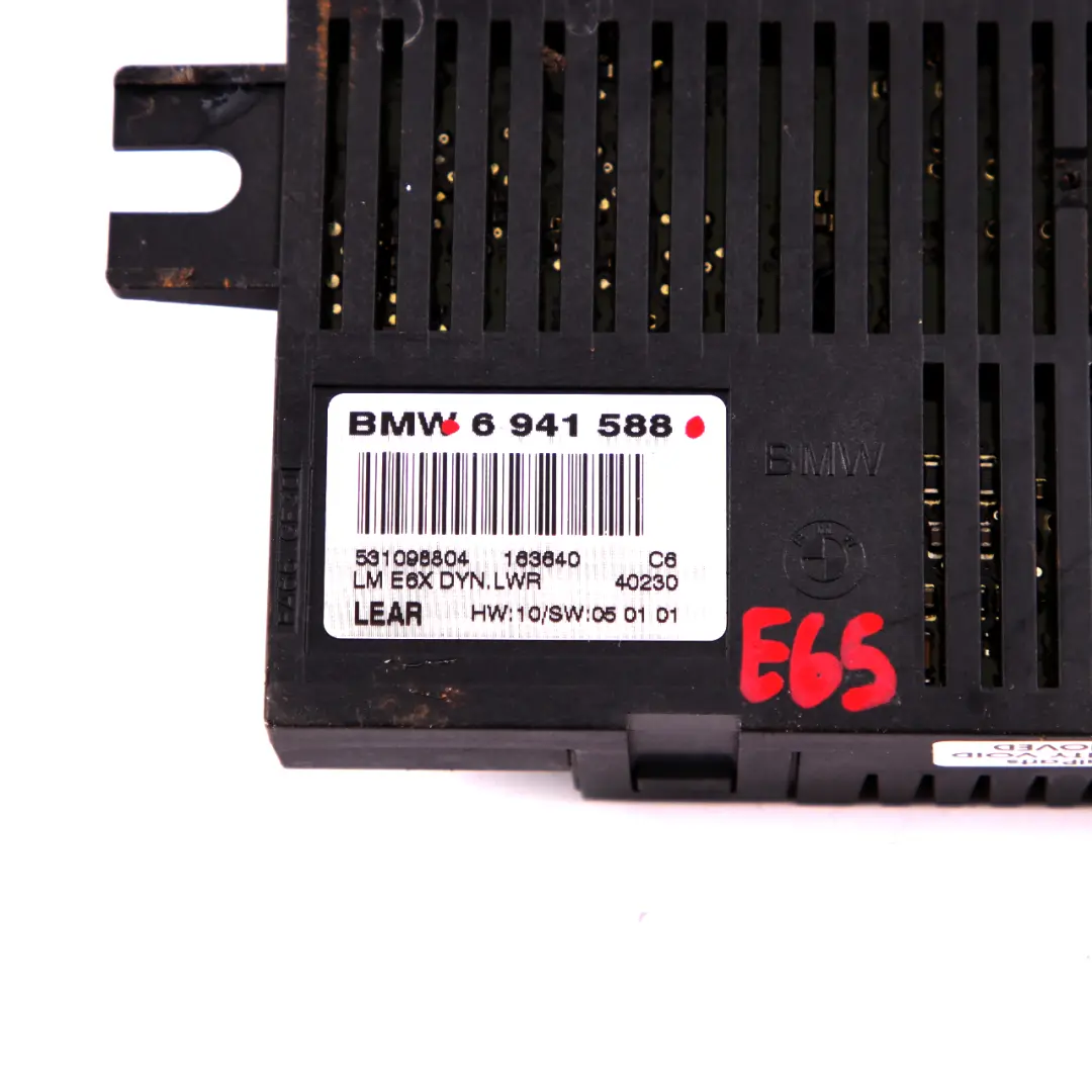 Light Control Module Unit Lear LM E6X DYN. LWR (LCM) to BMW 7 Series E65 with Part number 6941588 BMW 7 Series E65 Light Control Module Unit Lear LM E6X DYN. LWR (LCM) - SKU 6941588 - Part number 6941588