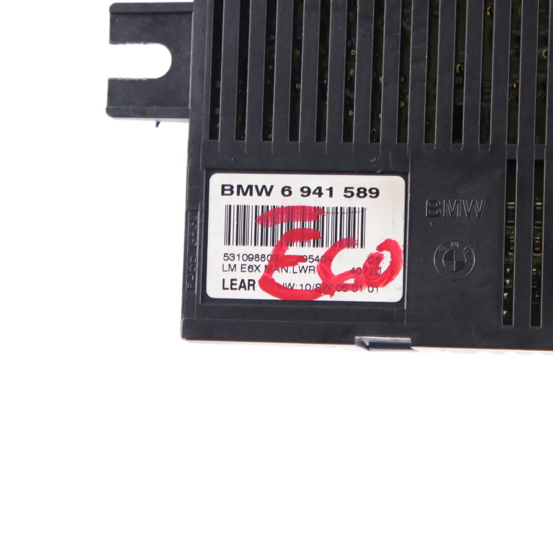 Module de Commande l'éclairage Lear LM E6X MAN.LWR pour BMW E60 à propos du numéro de pièce 6941589 BMW E60 Module de Commande l'éclairage Lear LM E6X MAN.LWR - SKU 6941589 - Numéro de pièce 6941589