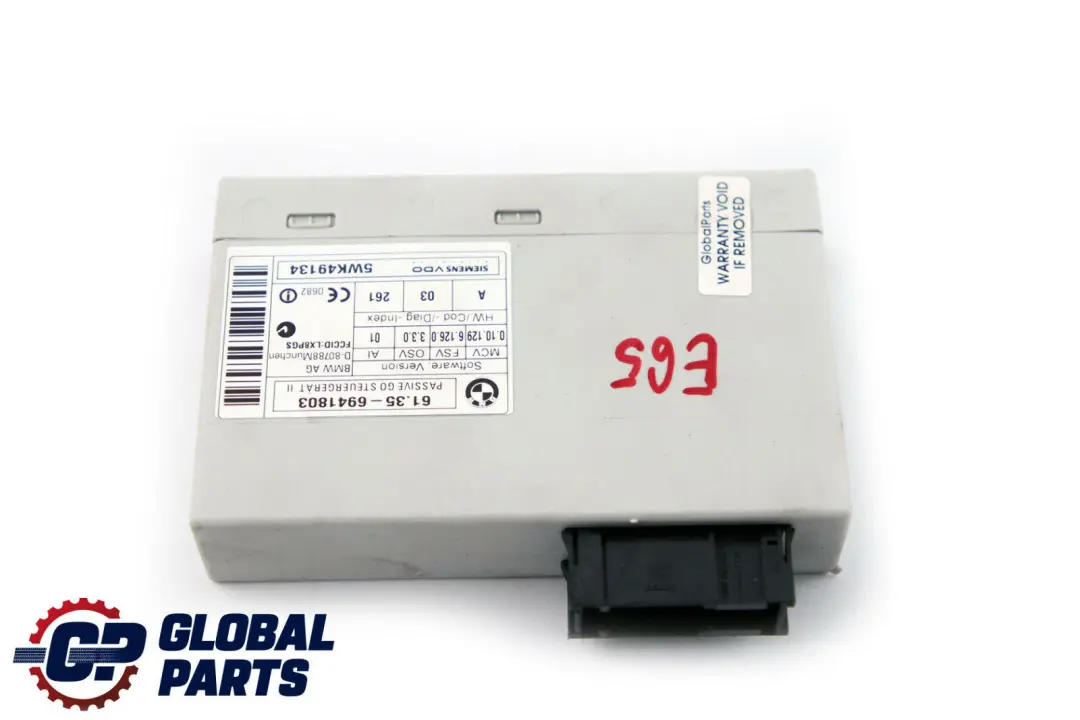 Control Unit Module Passive Go to BMW 7 Series E65 E66 E67 with Part number 6941803 BMW 7 Series E65 E66 E67 Control Unit Module Passive Go - SKU 6941803 - Part number 6941803
