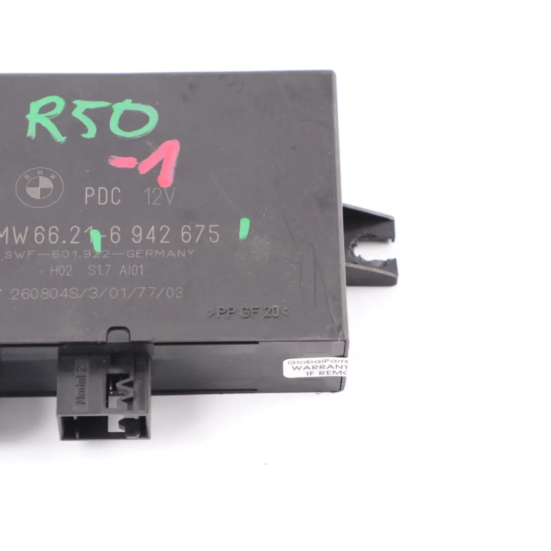 Parking Control Module Unit Sensor PDC to BMW Z4 E89 E46 Mini R50 R52 Rear with Part number 6942675 BMW Z4 E89 E46 Mini R50 R52 Rear Parking Control Module Unit Sensor PDC - SKU 6942675-1 - Part number 6942675