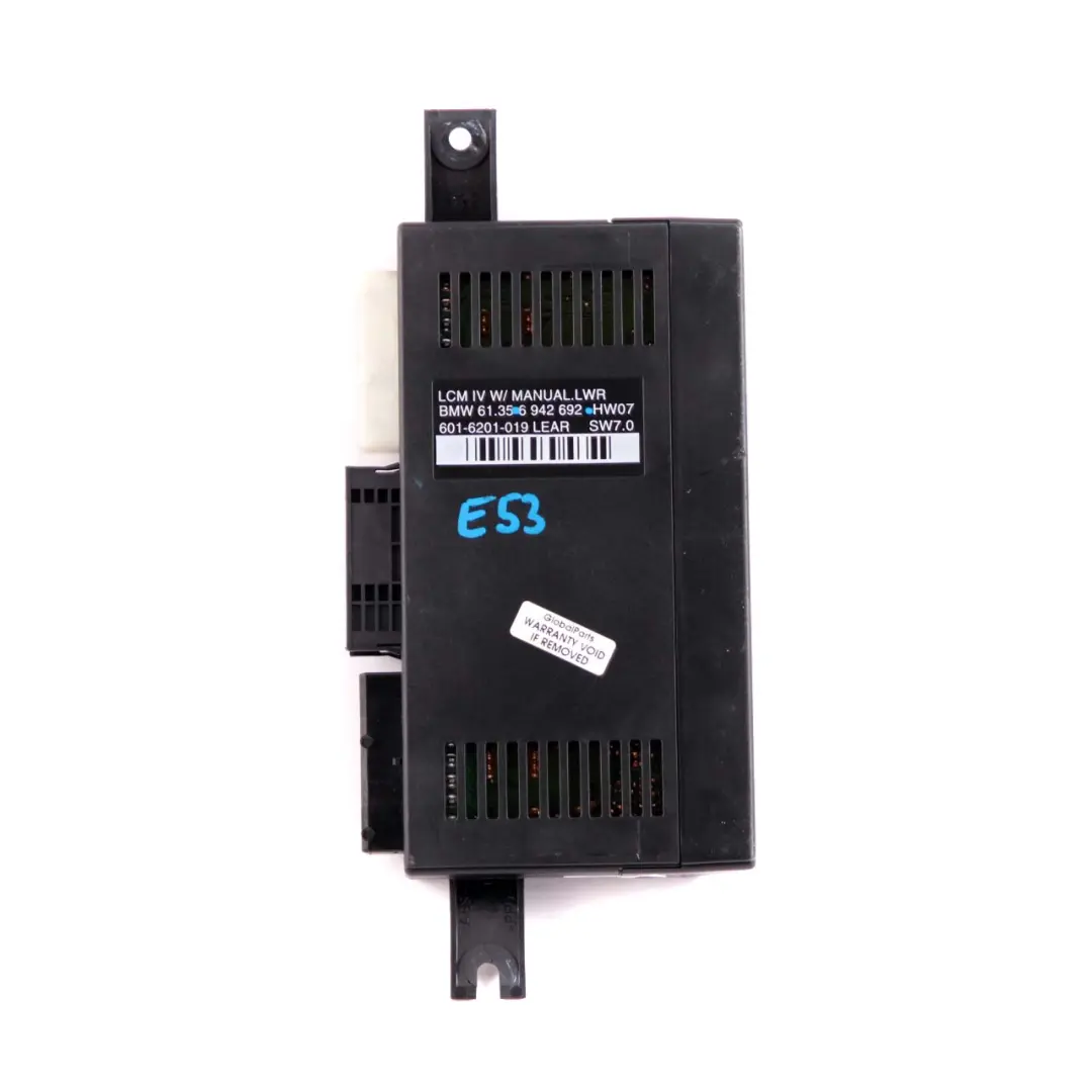 Light Check Module Control Unit ECU Lear Xenon LCM IV to BMW X5 Series E53 with Part number 6942692 BMW X5 Series E53 Light Check Module Control Unit ECU Lear Xenon LCM IV - SKU 6942692 - Part number 6942692