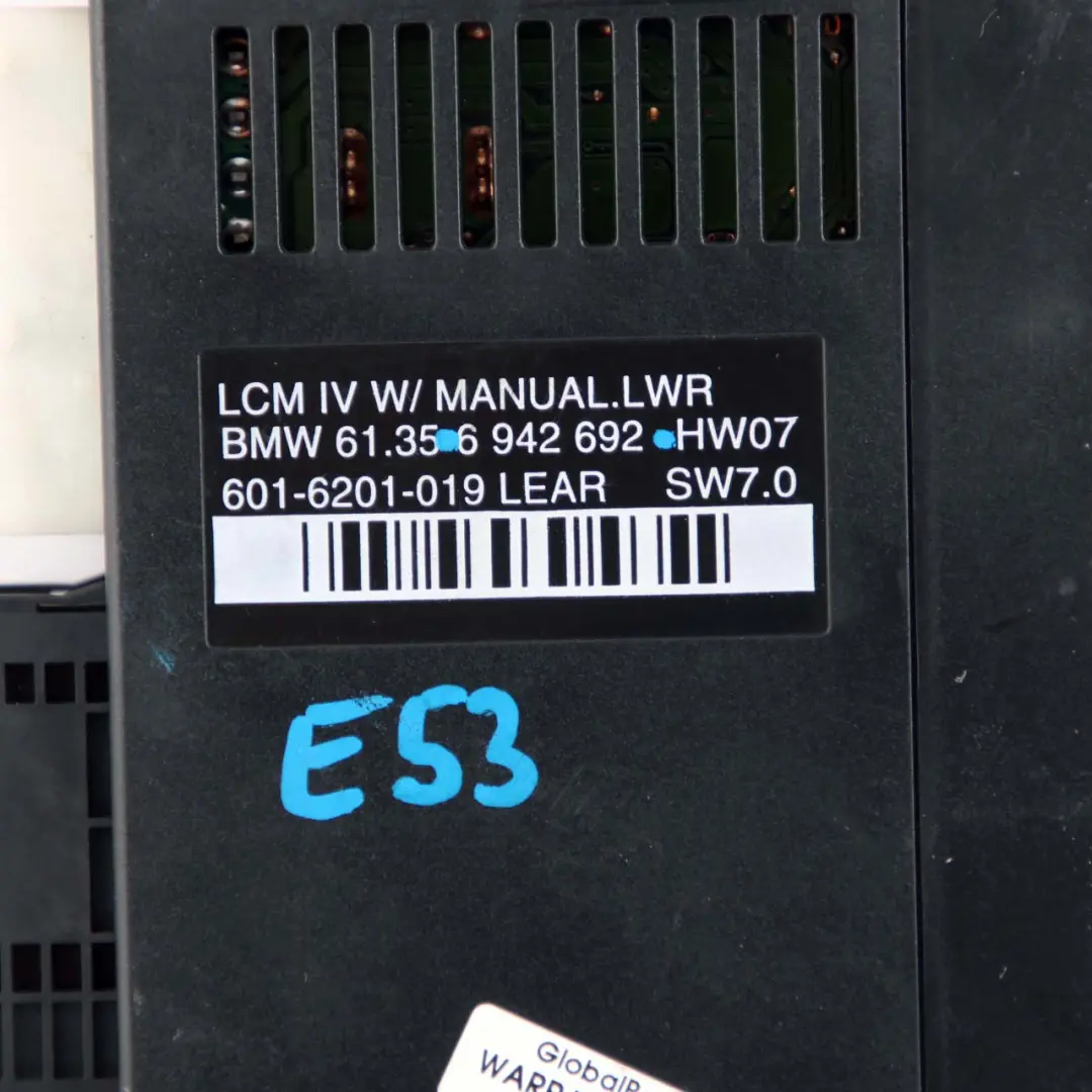Light Check Module Control Unit ECU Lear Xenon LCM IV to BMW X5 Series E53 with Part number 6942692 BMW X5 Series E53 Light Check Module Control Unit ECU Lear Xenon LCM IV - SKU 6942692 - Part number 6942692
