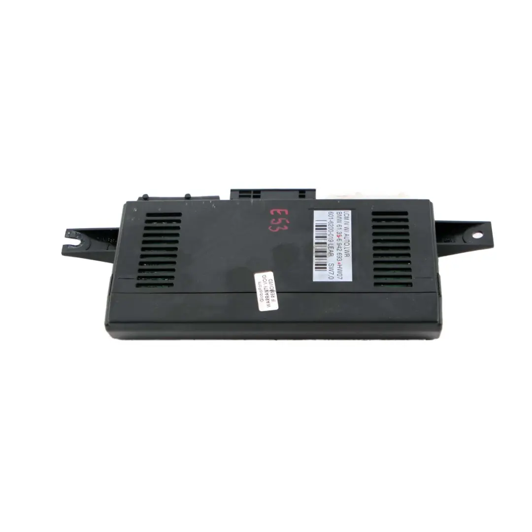 Light Check Module Control Unit ECU Lear LCM IV AUTO.LWR to BMW X5 E53 with Part number 6942693 BMW X5 E53 Light Check Module Control Unit ECU Lear LCM IV AUTO.LWR - SKU 6942693 - Part number 6942693