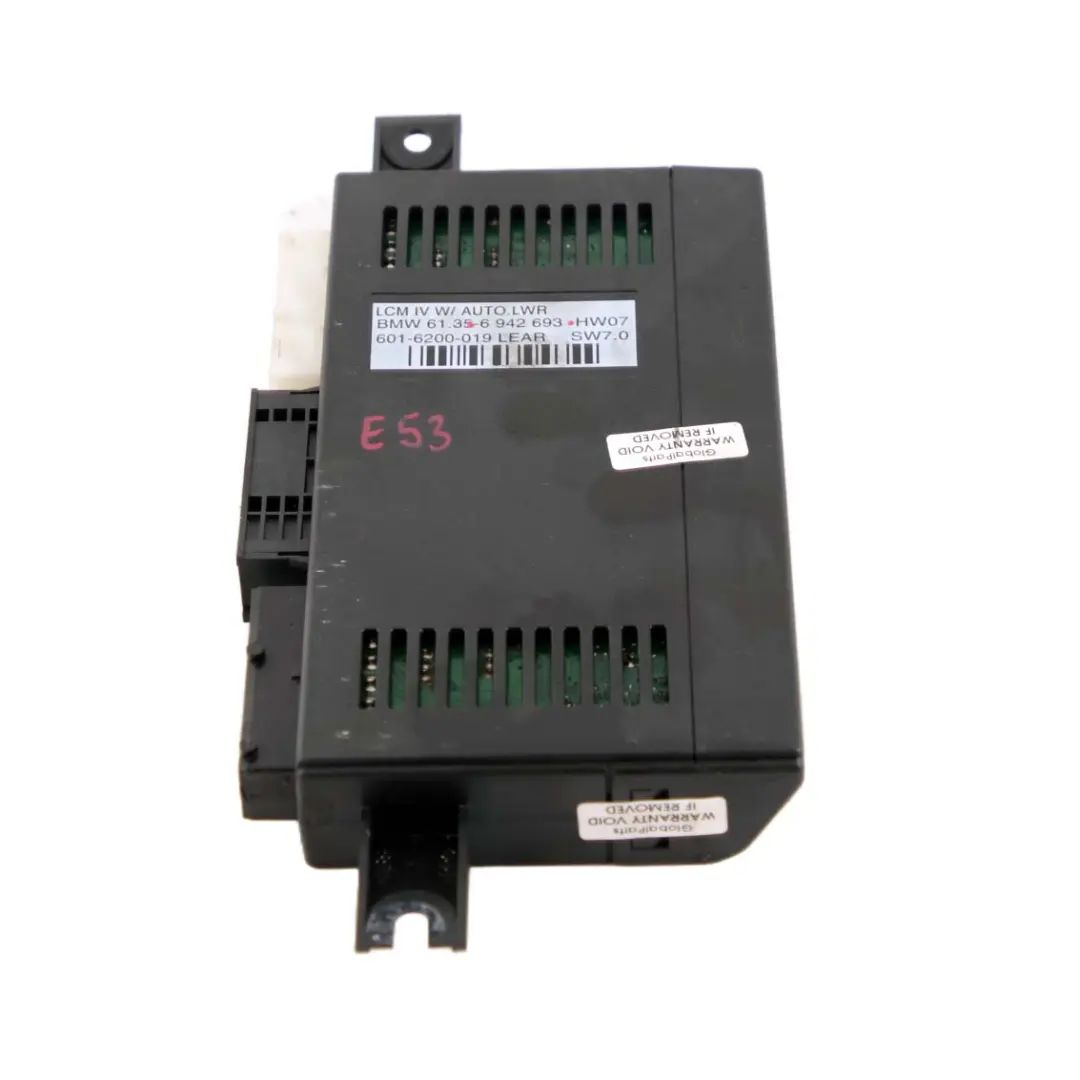Light Check Module Control Unit ECU Lear LCM IV AUTO.LWR to BMW X5 E53 with Part number 6942693 BMW X5 E53 Light Check Module Control Unit ECU Lear LCM IV AUTO.LWR - SKU 6942693 - Part number 6942693