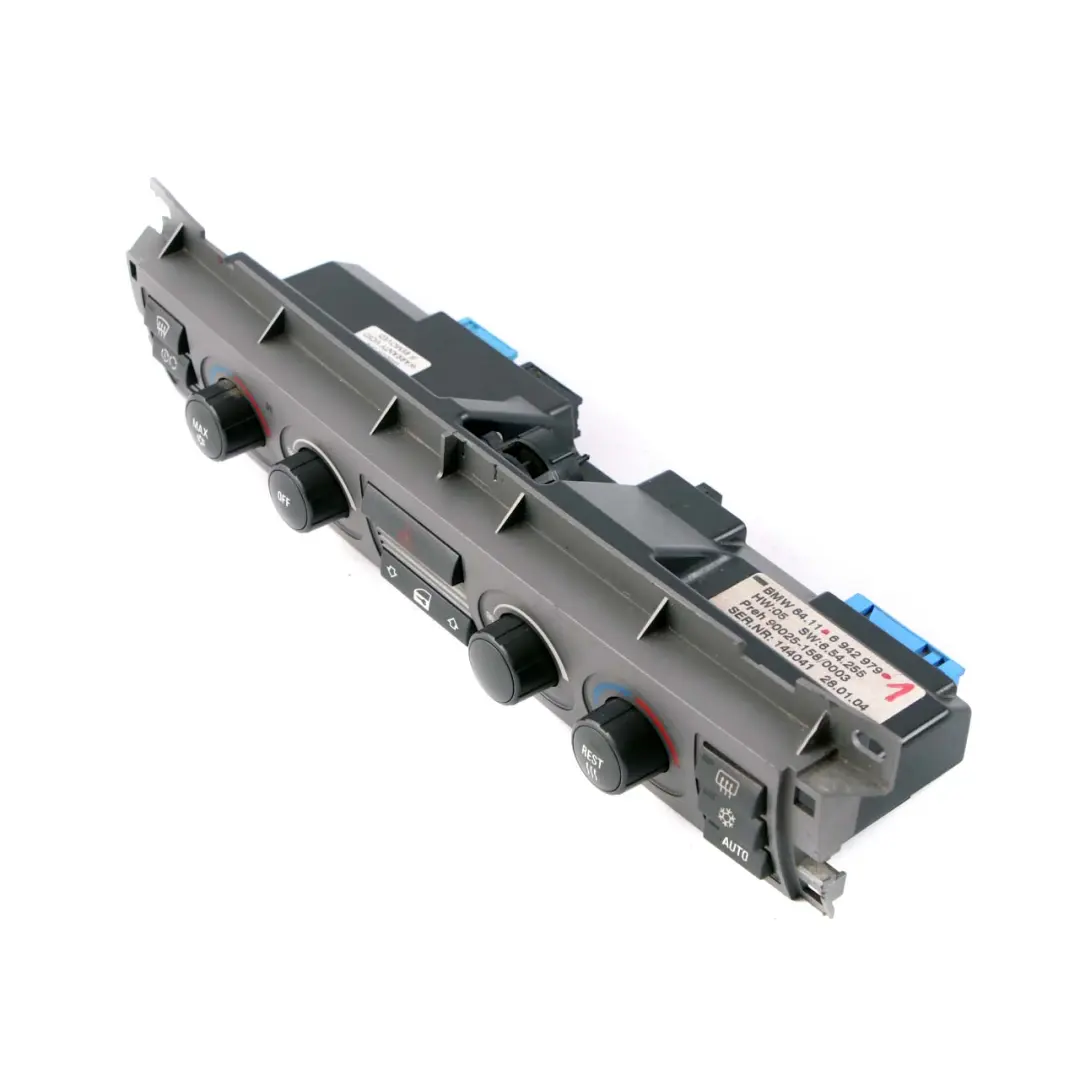 Conditioning Climate Control Panel Switch Unit to BMW 7 Series E65 Automatic Air with Part number 6942979 BMW 7 Series E65 Automatic Air Conditioning Climate Control Panel Switch Unit - SKU 6942979 - Part number 6942979