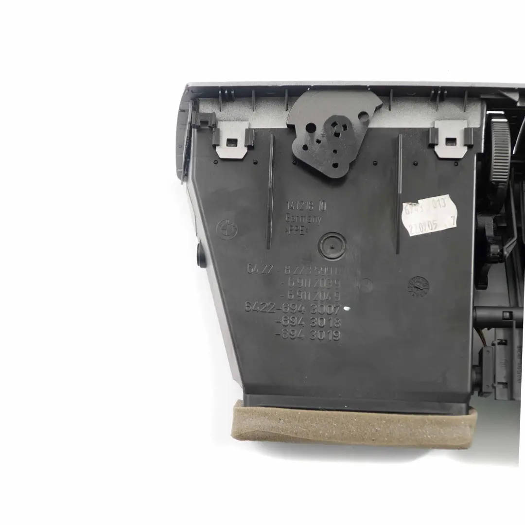 BMW E65 E66 Front Mitte Frischluftgitter Entlüftung Titan - SKU 6943013 - Teilenummer 6943013
