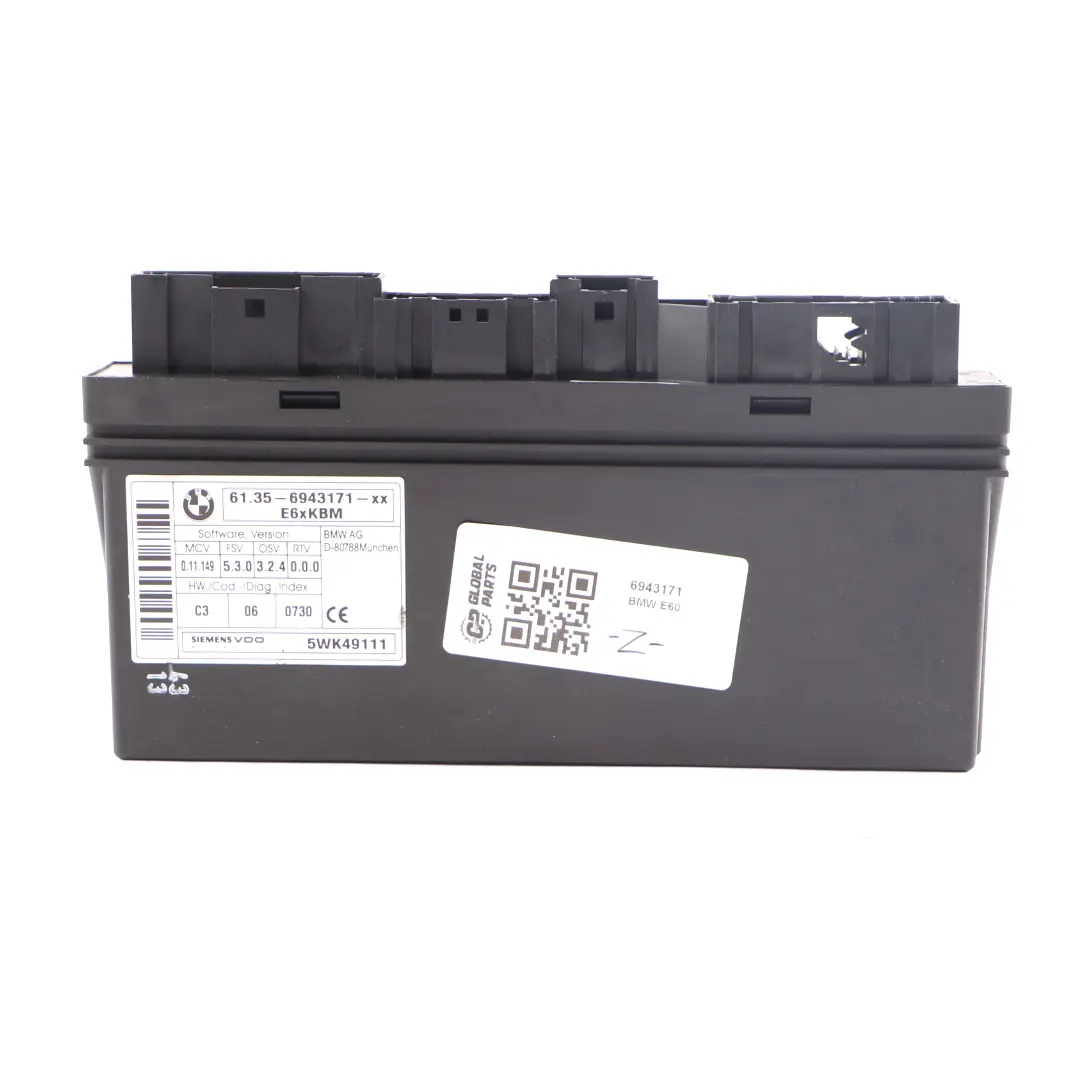 Modulo Controllo Corpo ECU 61356947919 6947919 per BMW E60 E63 E64 con numero di parte 6943171 BMW E60 E63 E64 Modulo Controllo Corpo ECU 61356947919 6947919 - SKU 6943171 - Numero di parte 6943171