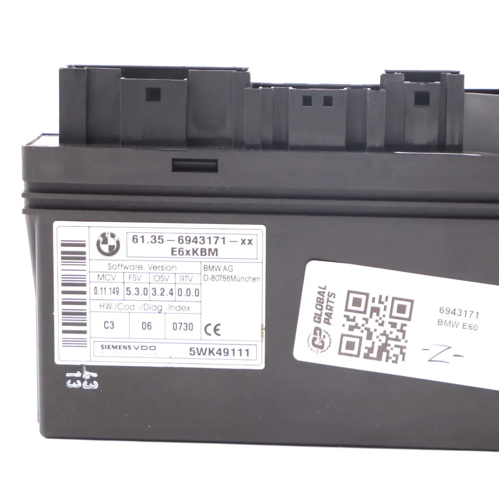 Modulo Controllo Corpo ECU 61356947919 6947919 per BMW E60 E63 E64 con numero di parte 6943171 BMW E60 E63 E64 Modulo Controllo Corpo ECU 61356947919 6947919 - SKU 6943171 - Numero di parte 6943171