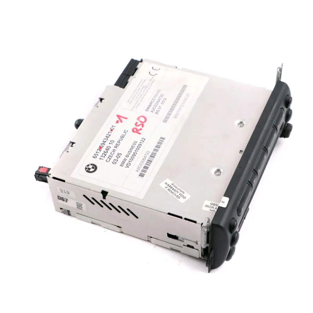 Mini Cooper R50 R53 Radio Boost Dolby Cassette Tape Player Control Unit 6943421 - SKU 6943421-1 - Part number 6923503