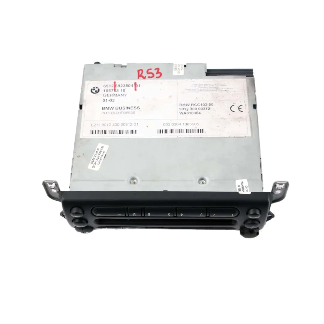 Mini Cooper R50 R53 Radio Boost Dolby Cassette Tape Player Control Unit 6923504 - SKU 6943422 - Part number 6923503