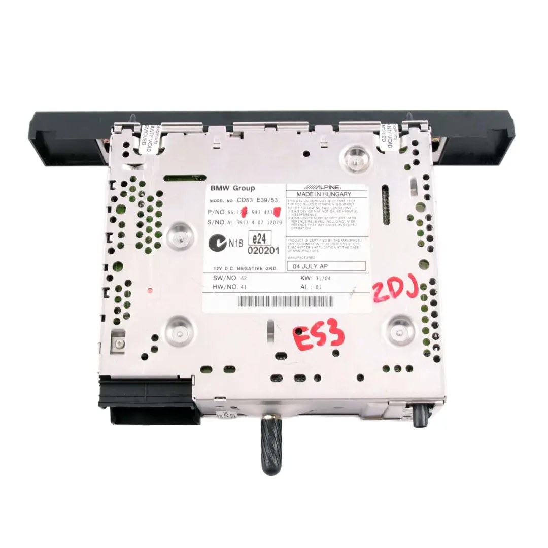 Radio Business CD Audio Player Unit to BMW E39 X5 E53 with Part number 6943433 BMW E39 X5 E53 Radio Business CD Audio Player Unit - SKU 6943433 - Part number 6943433