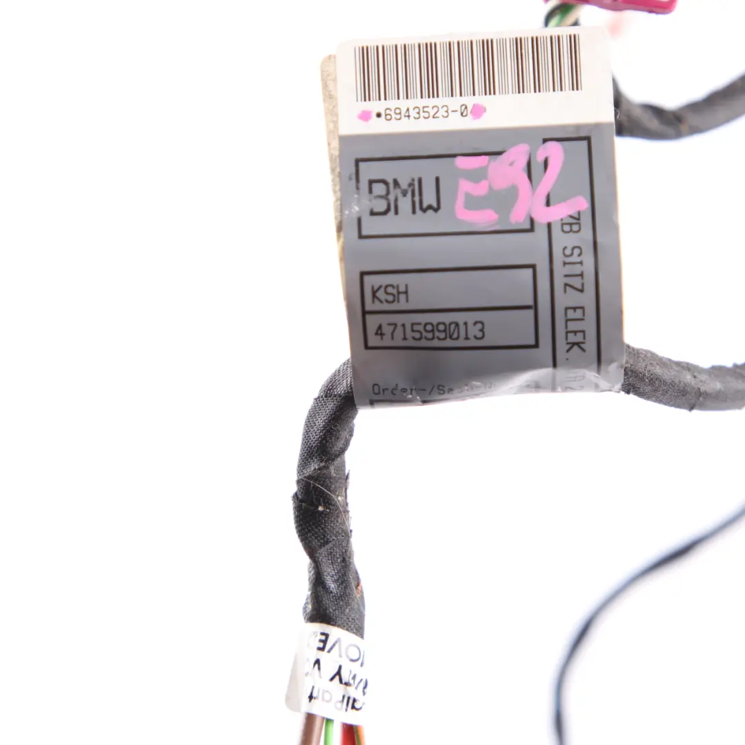 BMW E92 Driver's Seat Memory Wiring Cables Loom Harness 6943523 - SKU 6943538 - Part number 6943538