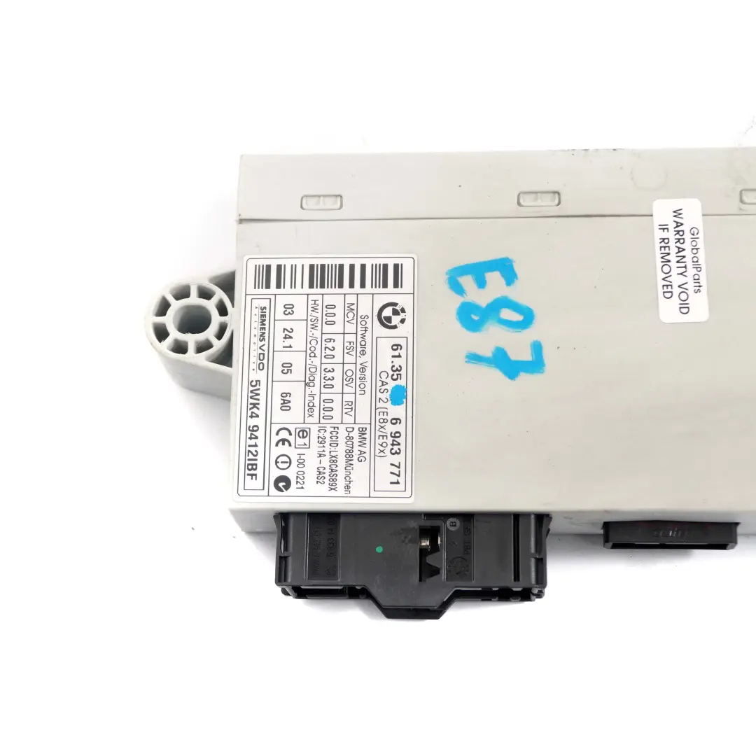 BMW 1 Series E87 CAS2 ECU Control Unit Key Reading Module - SKU 6943771 - Part number 6943771