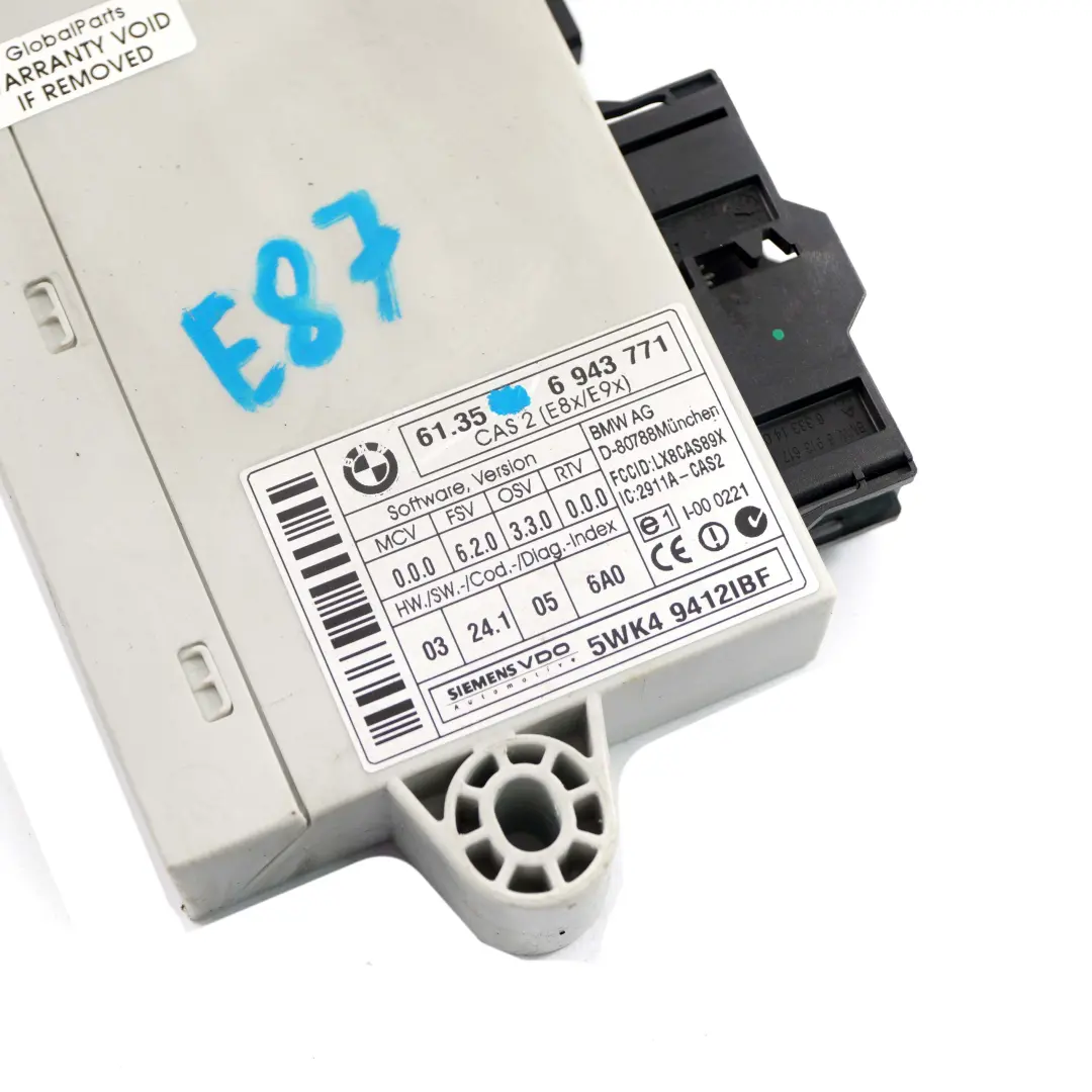 CAS2 ECU Schl?ssellesemodul Centralina Controllo Modulo per BMW E87 con numero di parte 6943771 BMW E87 CAS2 ECU Schl?ssellesemodul Centralina Controllo Modulo - SKU 6943771 - Numero di parte 6943771