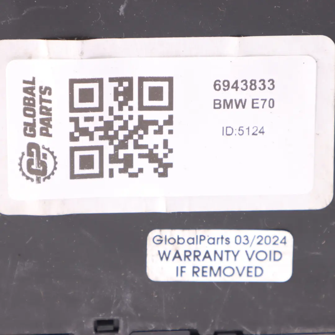 CAS3 Unità di controllo Modulo lettura chiavi per BMW X5 E70 con numero di parte 6943833 BMW X5 E70 CAS3 Unità di controllo Modulo lettura chiavi - SKU 6943833 - Numero di parte 6943833