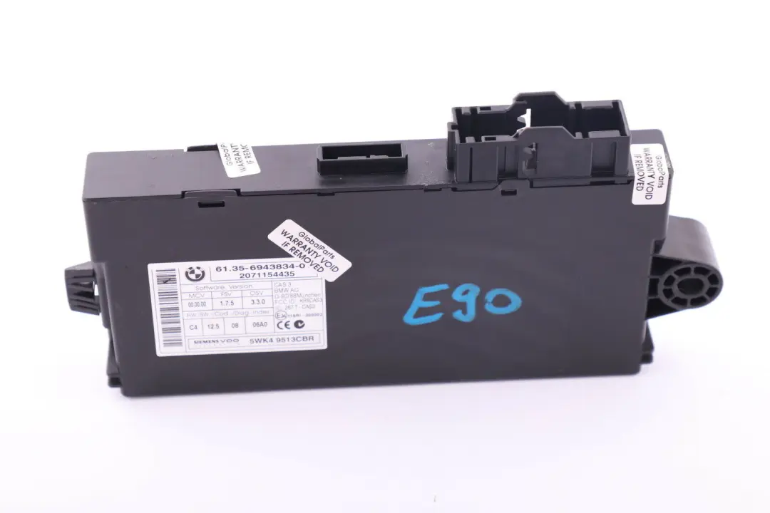 BMW E60 E81 E87 E90 E91 E92 CAS 3 ECU Controllo Modulo Lettura Chiave - SKU 6943834 - Numero di parte 6943834
