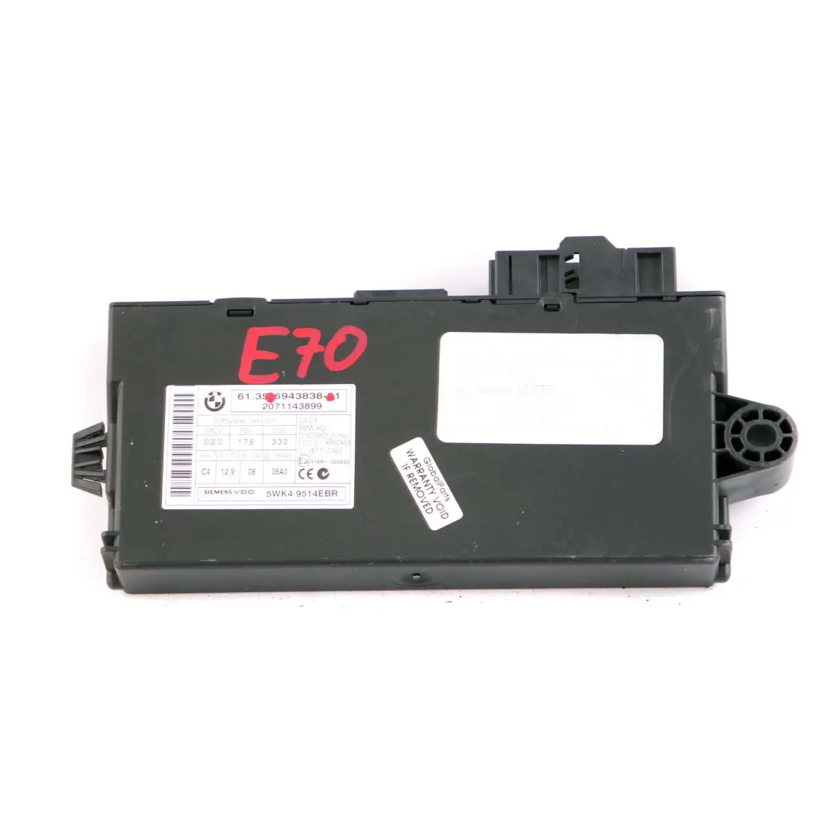 BMW X5 E70 CAS3 Module de lecture de clé de l'unité de contrôle 6943838
