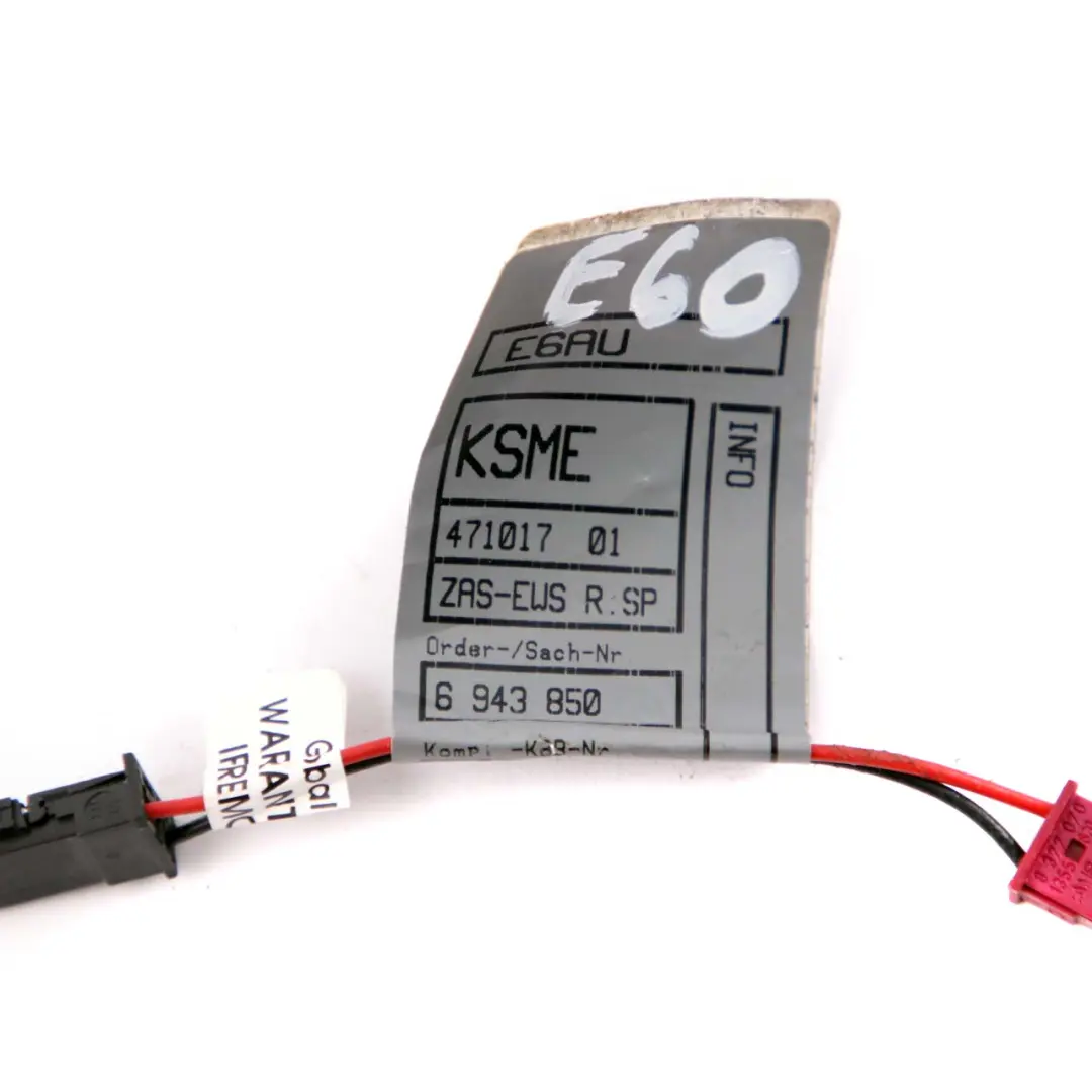 Cable Ignition Switch EWS 100MM to BMW 5 6 Series E60 E61 E63 E64 with Part number 6943850 BMW 5 6 Series E60 E61 E63 E64 Cable Ignition Switch EWS 100MM - SKU 6943850 - Part number 6943850