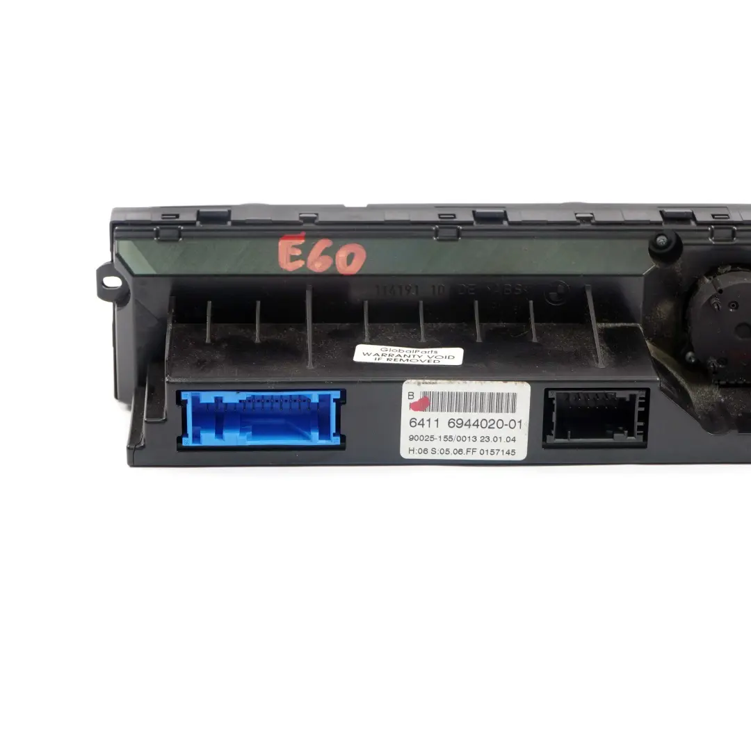 Control Unit Panel Automatic Air Conditioning A/C High to BMW 5 Series E60 E61 with Part number 6944020 BMW 5 Series E60 E61 Control Unit Panel Automatic Air Conditioning A/C High - SKU 6944020 - Part number 6944020