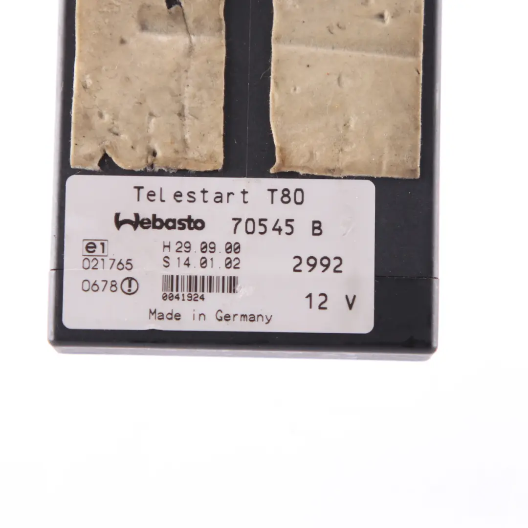 Récepteur Chauffage Télécommande 70545B pour BMW X5 E53 à propos du numéro de pièce 6944104 BMW X5 E53 Récepteur Chauffage Télécommande 70545B - SKU 6944104 - Numéro de pièce 6944104