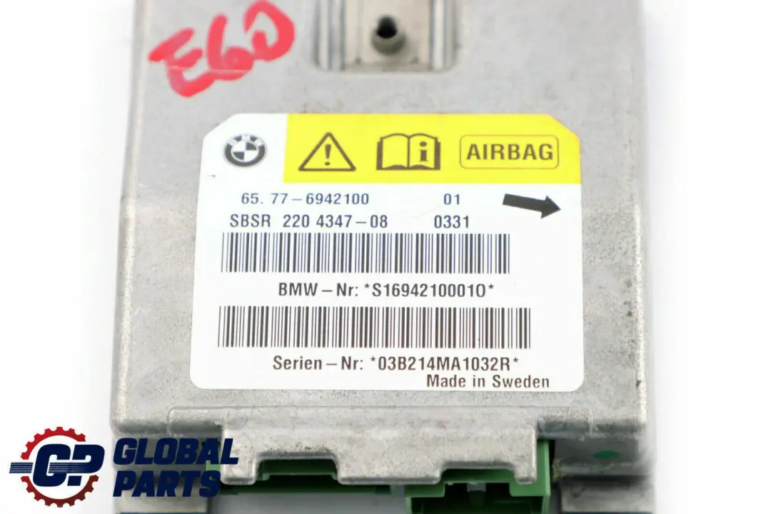 Capteur Montant B Droite pour BMW 5 6 E60 E61 E63 à propos du numéro de pièce 6945156 BMW 5 6 E60 E61 E63 Capteur Montant B Droite - SKU 6945156 - Numéro de pièce 6945156