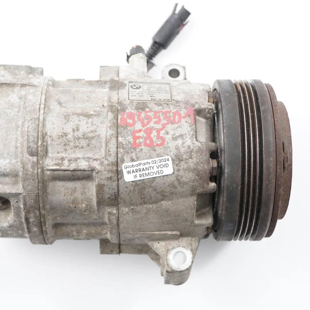 Klimaanlagenpumpe 6945550 für BMW Z4 E85 Roadster AC Kompressor mit Teilenummer 9182798 BMW Z4 E85 Roadster AC Kompressor Klimaanlagenpumpe 6945550 - SKU 6945550-1 - Teilenummer 9182798