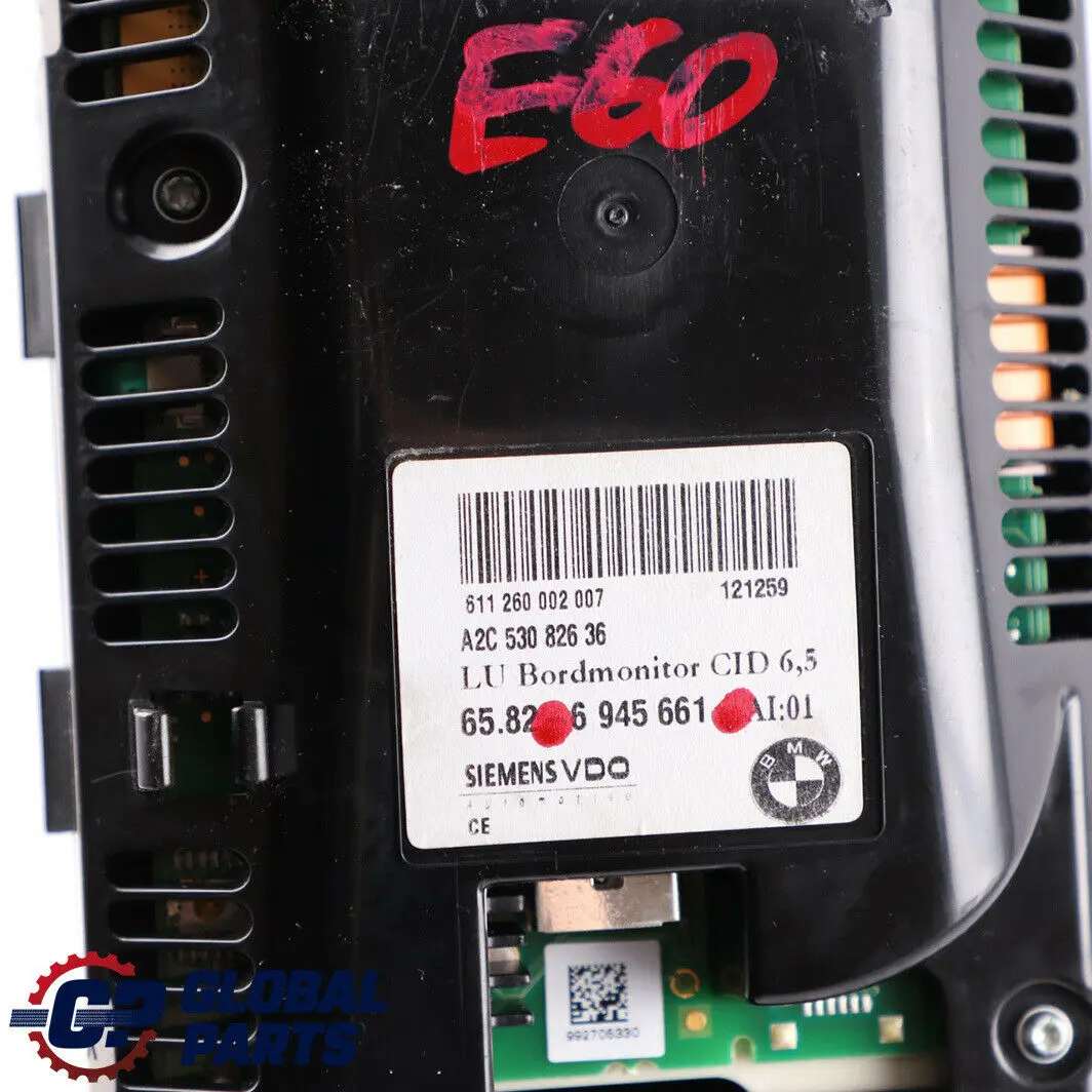 BMW E60 E61 E90 E91 Schermo Monitor Di Bordo Per La Navigazione 6,5" - SKU 6945661 - Numero di parte 9193758