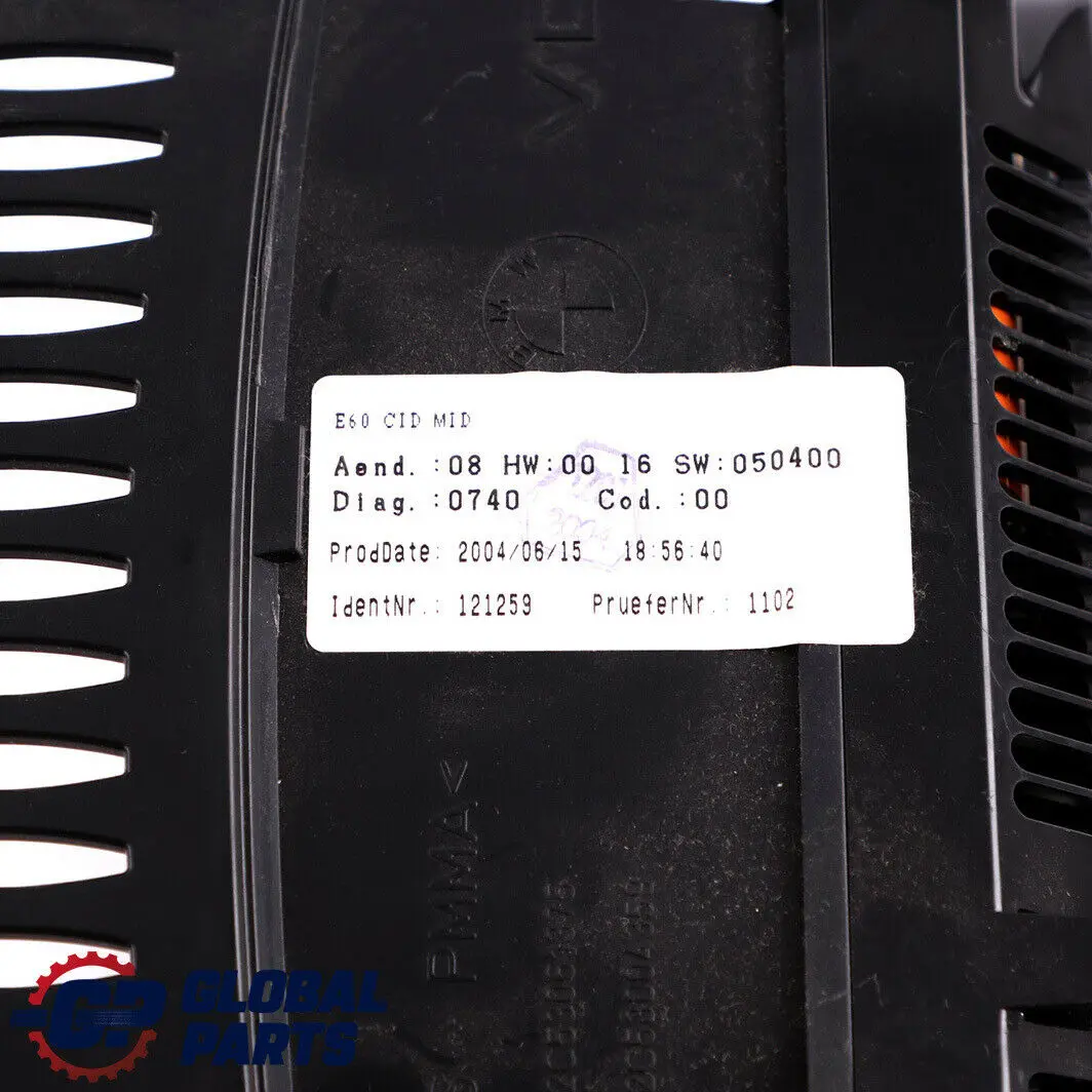 BMW E60 E61 E90 E91 On-board Navigation Display Monitor Screen 6,5" - SKU 6945661 - Part number 9193758