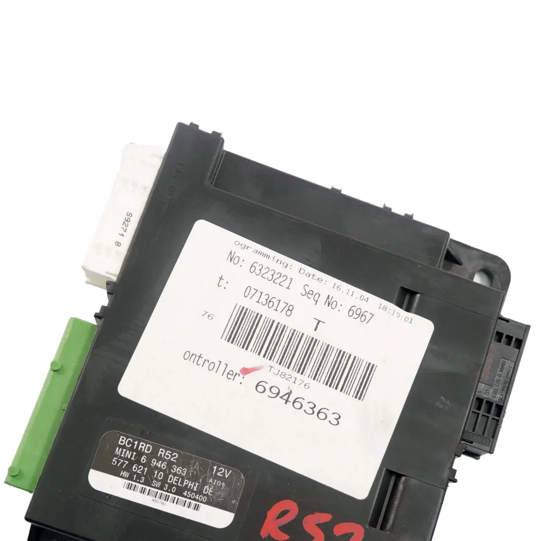 Mini Cooper One R52 Cabrio Body Control Unit Basic Module BCM - SKU 6946363 - Part number 6982115