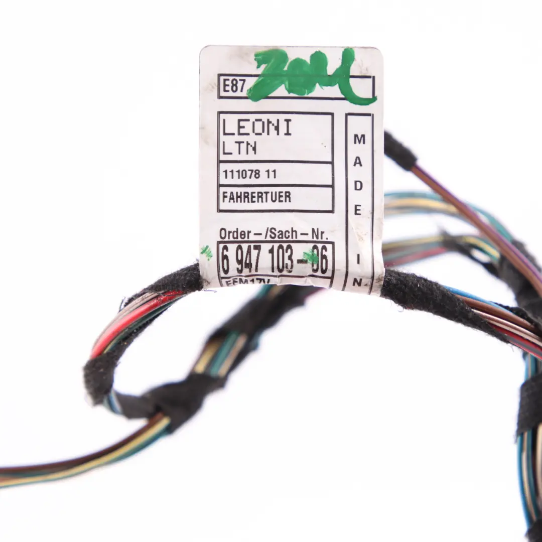 Vorder Tür Verkabelung Vorne Links Tür Kabel Baum für BMW E87 mit Teilenummer 6947103 BMW E87 Vorder Tür Verkabelung Vorne Links Tür Kabel Baum - SKU 6947103 - Teilenummer 6947103