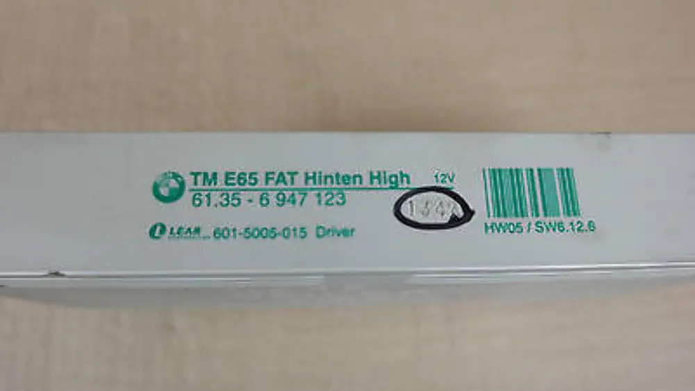 BMW 7 SERIES E65 E66 E67 Control unit Hinten High door rear right - SKU 6947123 - Part number 61356947123