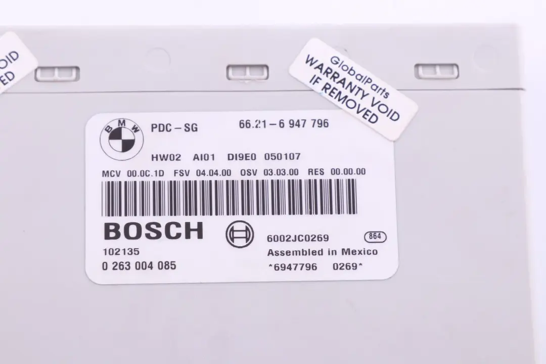 Modulo Controllo Parcheggio PDC per BMW E81 E87 E88 E90 E91 con numero di parte 6947796 BMW E81 E87 E88 E90 E91 Modulo Controllo Parcheggio PDC - SKU 6947796 - Numero di parte 6947796