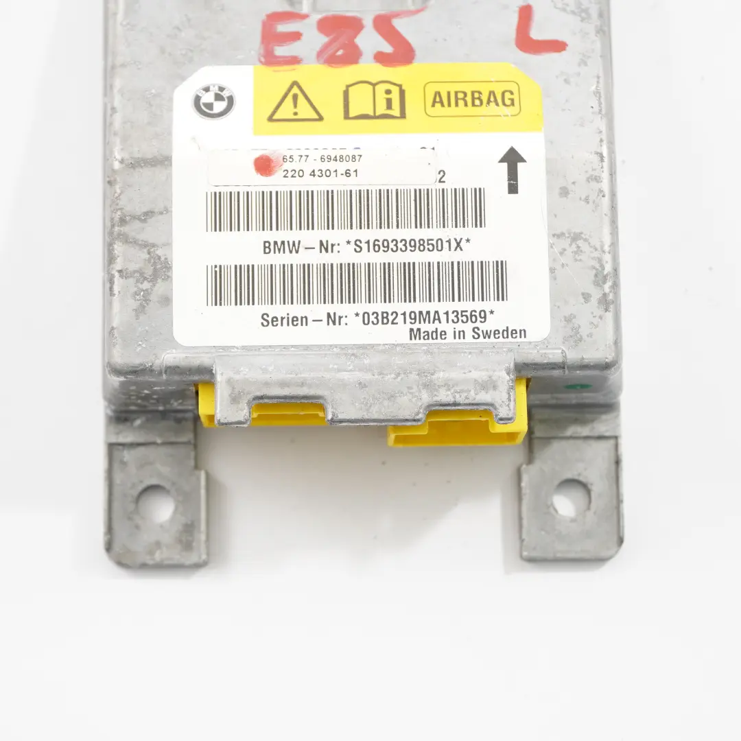 Airbag Modul Sensor B-Säule Links Steuergerät Airbag für BMW Z4 E85 mit Teilenummer 6948087 BMW Z4 E85 Airbag Modul Sensor B-Säule Links Steuergerät Airbag - SKU 6948087 - Teilenummer 6948087