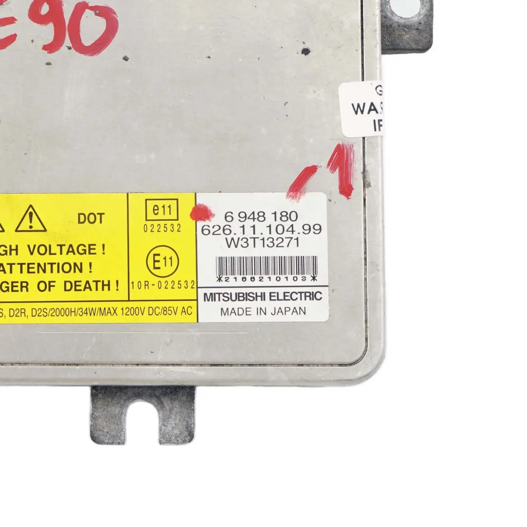 Steuergerät Xenon Licht Scheinwerfer Modul für BMW 3 er E90 E91 mit Teilenummer 6948180 BMW 3 er E90 E91 Steuergerät Xenon Licht Scheinwerfer Modul - SKU 6948180-1 - Teilenummer 6948180