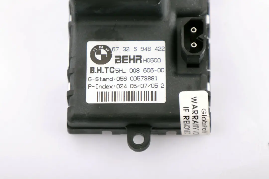 Blower Regulador Calentador Blow Resistor Motor para BMW E60 E61 E63 E64 con número de pieza 6948422 BMW E60 E61 E63 E64 Blower Regulador Calentador Blow Resistor Motor - SKU 6948422 - Número de pieza 6948422