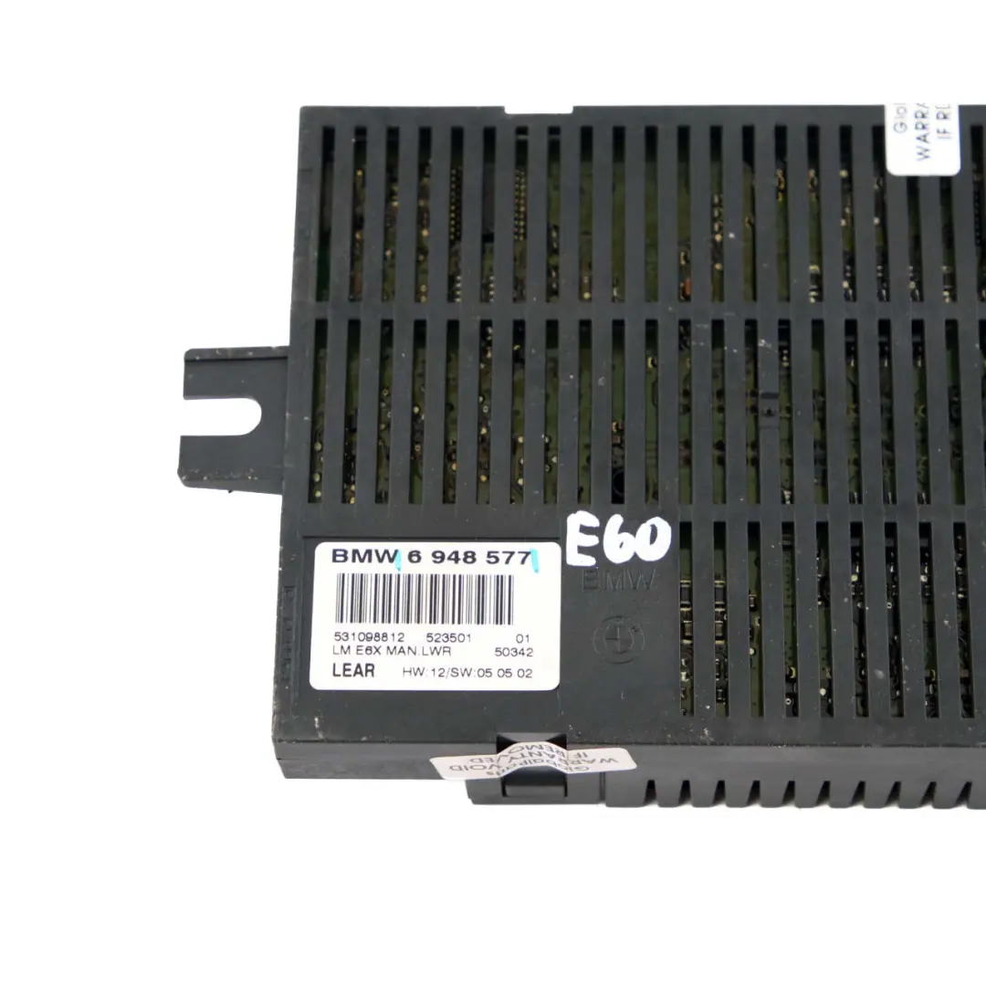 Light Control Unit Module LM E6X MAN.LWR Lear to BMW E60 with Part number 6948577 BMW E60 Light Control Unit Module LM E6X MAN.LWR Lear - SKU 6948577 - Part number 6948577