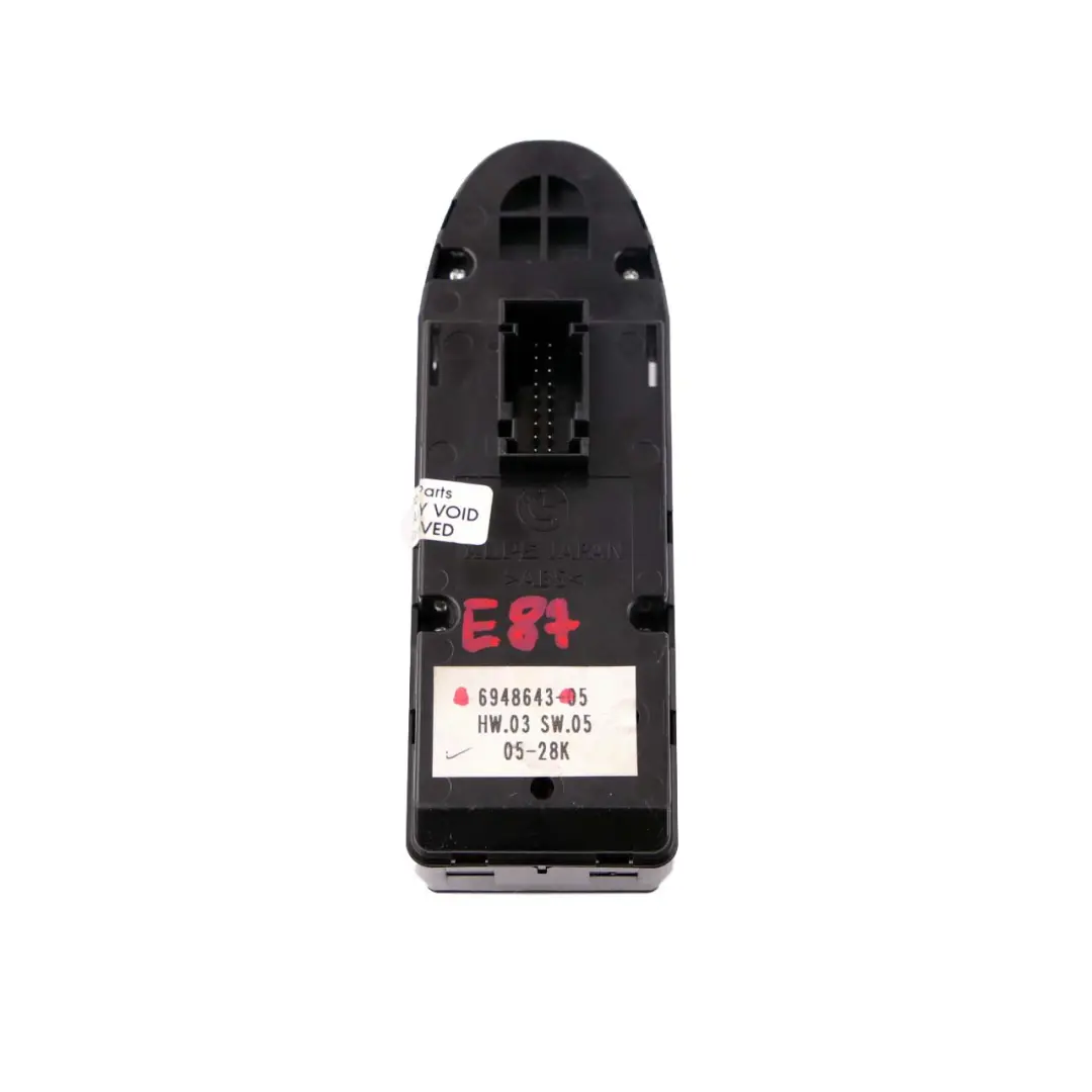BMW E90 E91 Driver's Side O/S Window Lifter Mirror Switch - SKU 6948643 - Part number 6948643