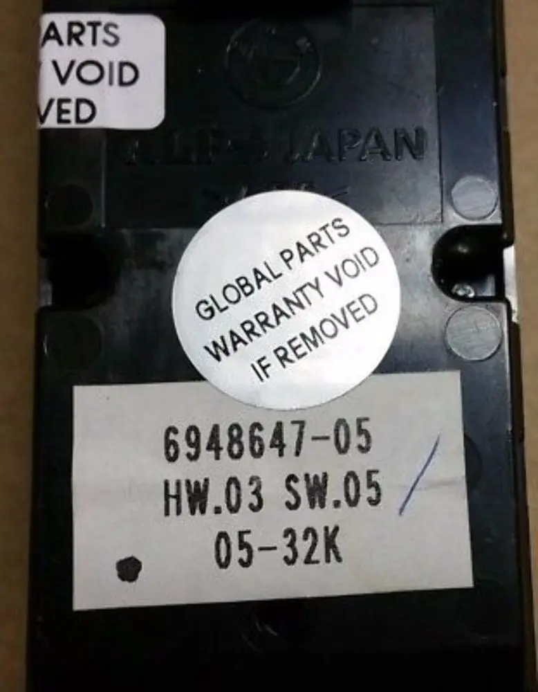 BMW E90 E91 Interrupteur Leve-vitre Rabattable Mirroir Avant Gauche Conducteur - SKU 6948647 - Numéro de pièce 6948647