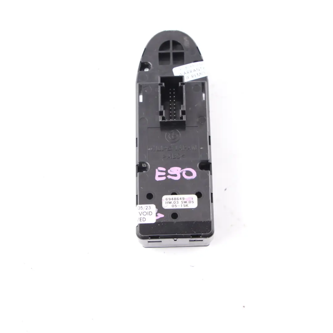  Interrupteur de lève-vitre BMW E90 E91 Bouton contrôle côté conducteur - SKU 6948649 - Numéro de pièce 6948649