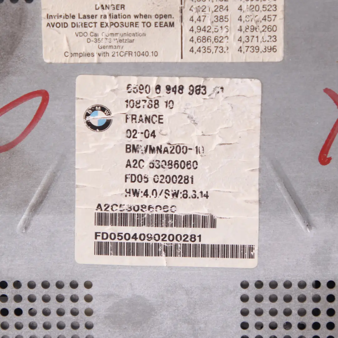 Sistema di Navigazione Sat Nav GPS Lettore DVD per BMW E65 E66 con numero di parte 6948983 BMW E65 E66 Sistema di Navigazione Sat Nav GPS Lettore DVD - SKU 6948983 - Numero di parte 6948983