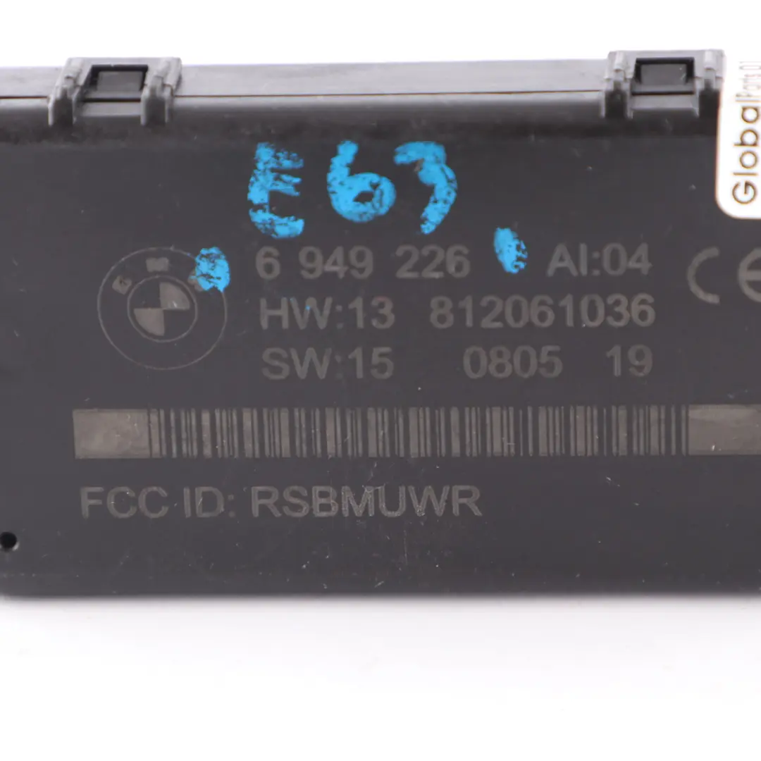 DWA Door Alarm System Module Control Unit Set to 4 x BMW E63 E64 with Part number 6949226 4 x BMW E63 E64 DWA Door Alarm System Module Control Unit Set - SKU 6949226-2 - Part number 6949226