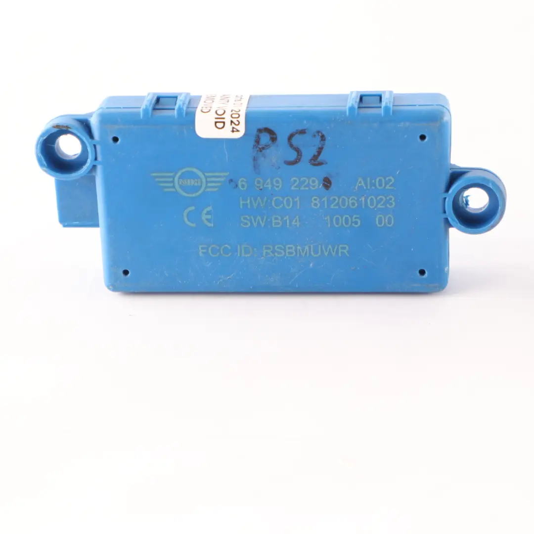 2 x Mini R52 Cabrio DWA Tür alarm anlage Modul Steuergerät Set - SKU 6949229-1 - Teilenummer 6949229