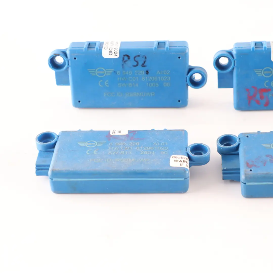 4 x Mini R52 Cabrio DWA Sistema allarme porta Modulo Unità controllo Set - SKU 6949229-2 - Numero di parte 6949229