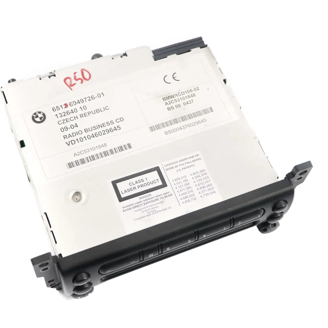 Mini Cooper R50 Radio Boost CD Player Unit Head 6512 - SKU 6949726 - Part number 6949726
