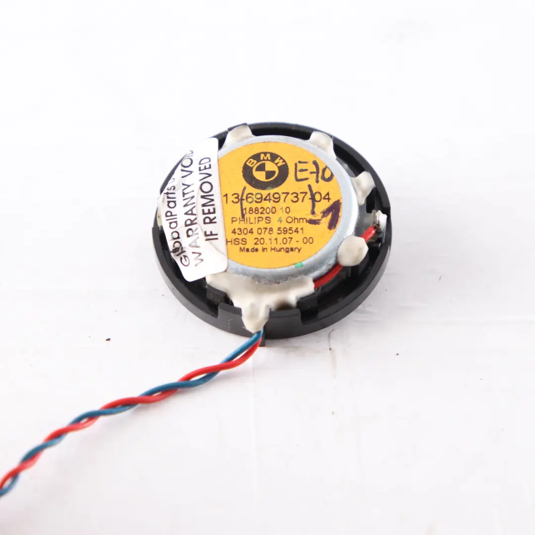 BMW X5 E70 X6 E71 Panel puerta delantera Hi-Fi Altavoz agudos Altavoz - SKU 6949737-1 - Número de pieza 6949737